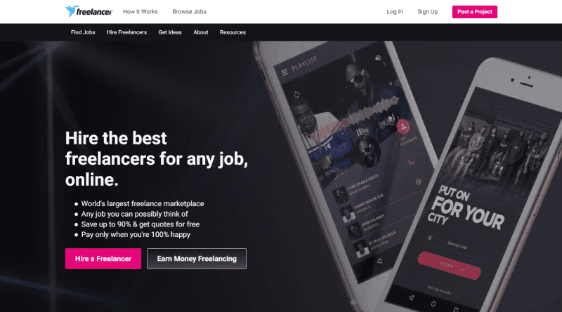 وبسایت برای فریلنسر ها Freelancer.com