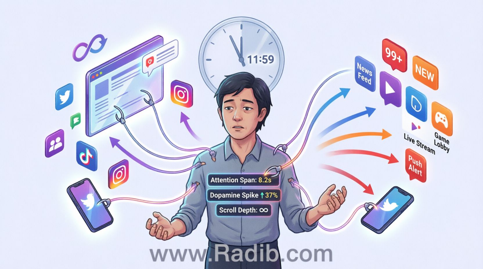 اقتصاد توجه چیست و چرا این روزها همه برای چند ثانیه از وقت شما رقابت میکنند؟ اقتصاد توجه چیست و چرا این روزها همه برای چند ثانیه از وقت شما رقابت میکنند؟